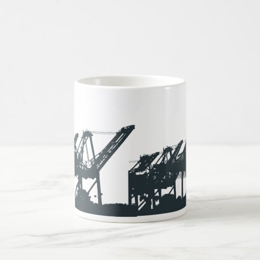 San Pedro Harbour Cranes Coffee Mok (Center)