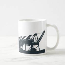 San Pedro Harbour Cranes Coffee Mok