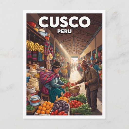 San Pedro-markt, Cusco Peru Briefkaart (Voorkant)