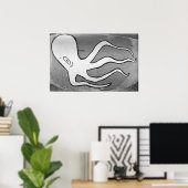 San Pedro Octopus Street Art Poster (Thuiskantoor)