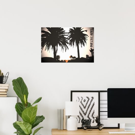 San Pedro Royal Palms Poster (Thuiskantoor)