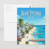 San Pedro Town Belize Briefkaart (Voorkant / Achterkant)
