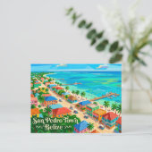 San Pedro Town Belize Briefkaart (Staand voorkant)
