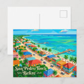 San Pedro Town Belize Briefkaart (Voorkant / Achterkant)