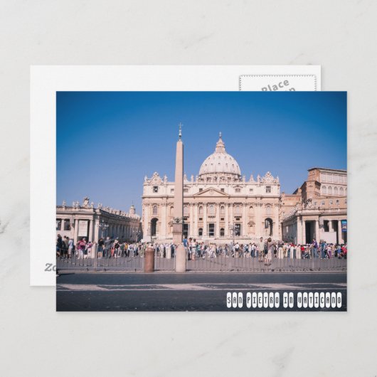 San Pietro Basilica in Vaticaanstad Briefkaart (Voorkant / Achterkant)