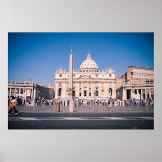 San Pietro Basilica in Vaticaanstad Poster