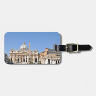 San Pietro-plein in Vaticaan, Rome, Italië Bagagelabel