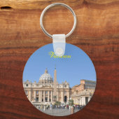 San Pietro-plein in Vaticaan, Rome, Italië Sleutelhanger (Voorkant)