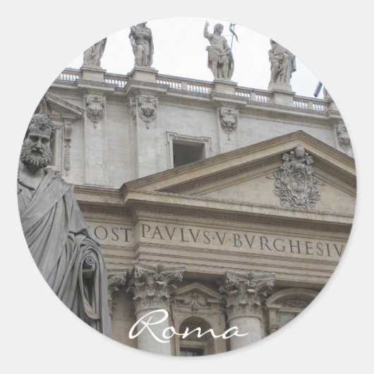 San Pietro Ronde Sticker (Voorkant)