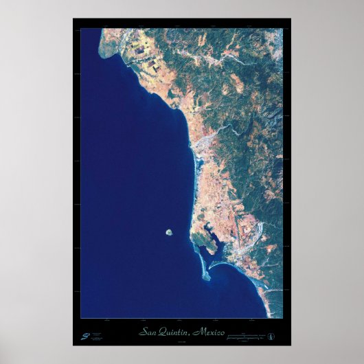 San Quintin, Baja California satelliet poster (Voorkant)