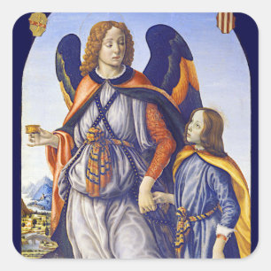 San Rafael Archangel Vierkante Sticker