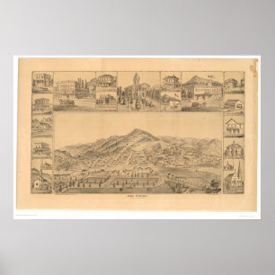 San Rafael, CA. Panoramische kaart (1576A) Poster
