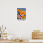San Rafael Reef Utah Reis Kunst Vintage Poster (Keuken)