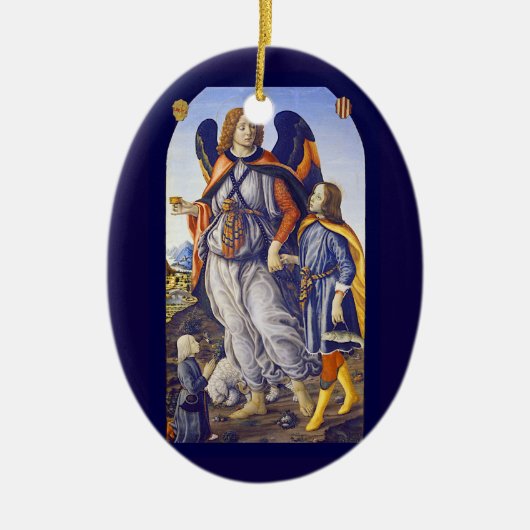 San Rafael Saint Raphael Keramisch Ornament (Voorkant)