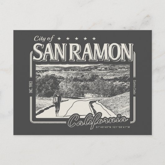 SAN RAMON CALIFORNIA BRIEFKAART (Voorkant)