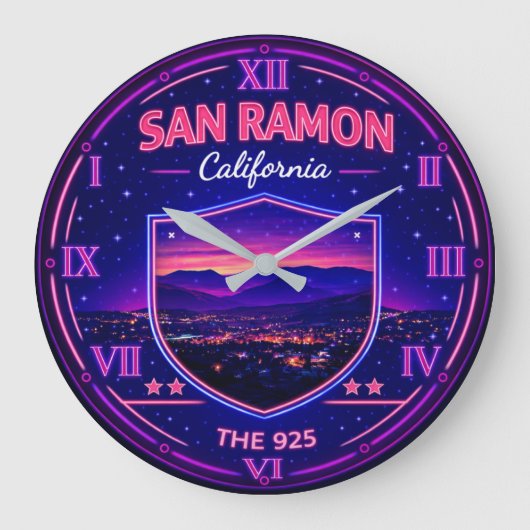 San Ramon California Valley Lights Grote Klok (Voorkant)