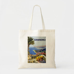 San Remo Italiaans mediterraan reisposter 1920 Tote Bag