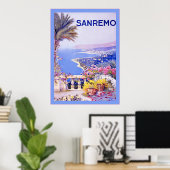 San Remo ~  Italiaans reisposter Poster (Thuiskantoor)