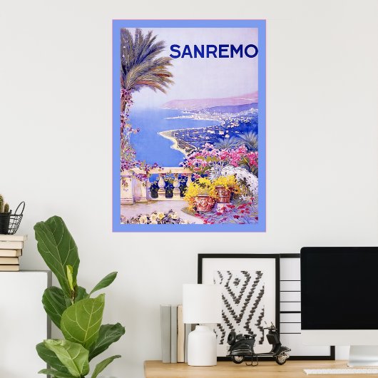 San Remo ~  Italiaans reisposter Poster (Thuiskantoor)