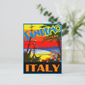 San Remo riviera, Italië, oud briefkaart (Staand voorkant)