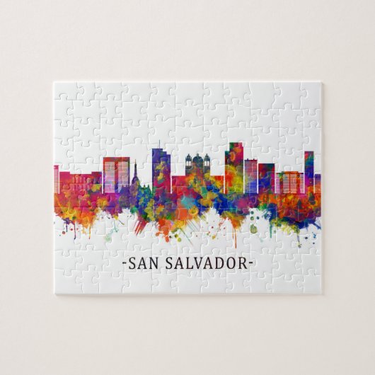 San Salvador El Salvador Skyline Legpuzzel (Horizontaal)