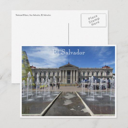 san salvador nationaal paleis briefkaart (Voorkant / Achterkant)