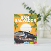 San Salvador Vintage-poster Briefkaart (Staand voorkant)