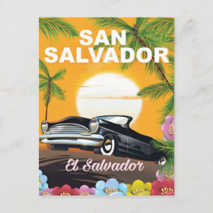 San Salvador Vintage-poster Briefkaart
