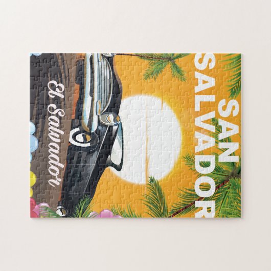 San Salvador Vintage-poster Legpuzzel (Horizontaal)