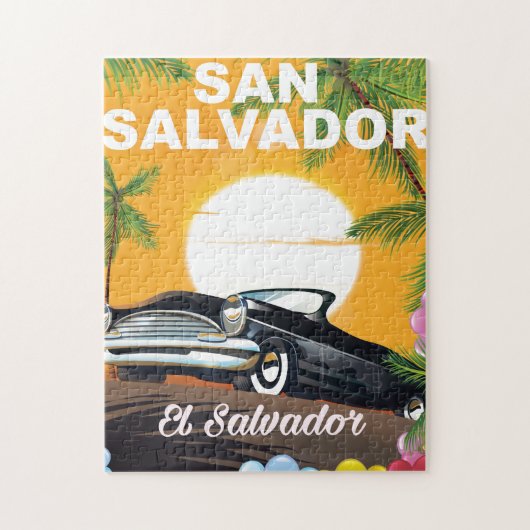 San Salvador Vintage-poster Legpuzzel (Verticaal)