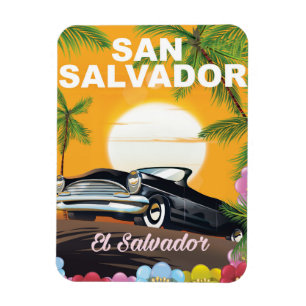 San Salvador Vintage-poster Magneet