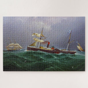 San Salvadore Zeilschip met Schoeprad 1886 Legpuzzel