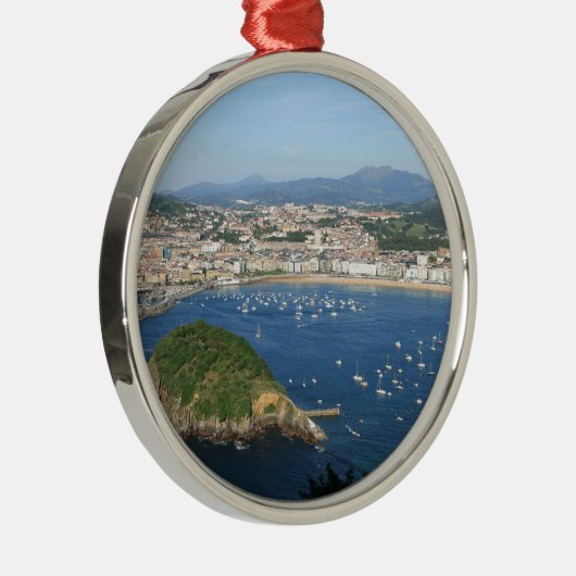 San Sebastian Basque Land Spanje schilderachtig ui Metalen Ornament (Rechts)