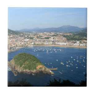 San Sebastian Basque Land Spanje schilderachtig ui Tegeltje