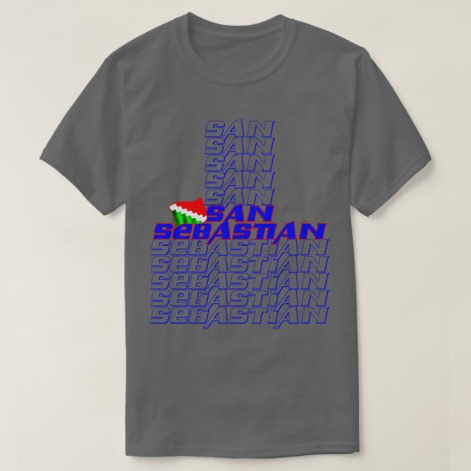 San Sebastian Cascade tekst 1 T-shirt (Design voorkant)
