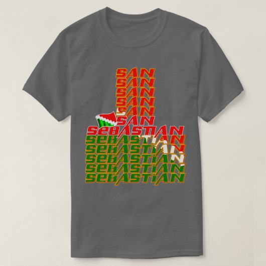 San Sebastian Cascade tekst 2 T-shirt (Design voorkant)