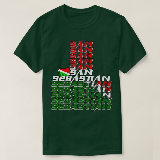 San Sebastian Cascade tekst 3 T-shirt (Design voorkant)