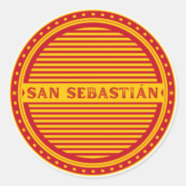San Sebastián City Pride Emblem – Spanish Identity Ronde Sticker