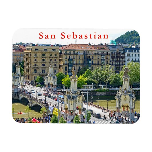 San Sebastian - Donostia. María Cristina Bridge. Magneet (Horizontaal)
