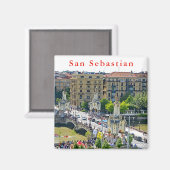 San Sebastian - Donostia. María Cristina Bridge. Magneet (Voorkant / Achterkant)