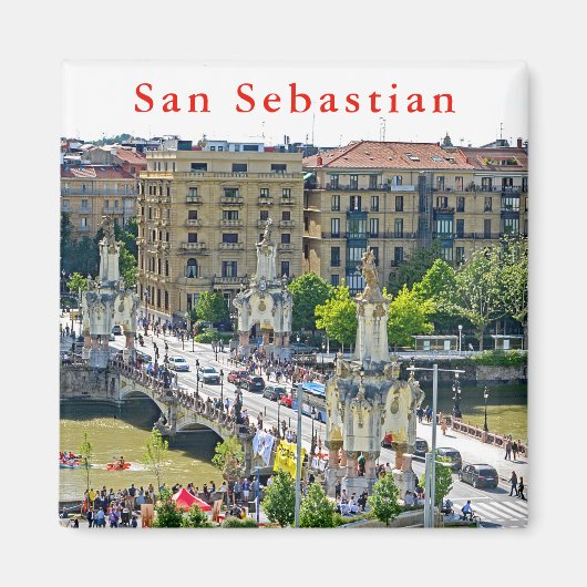 San Sebastian - Donostia. María Cristina Bridge. Magneet (Voorkant)