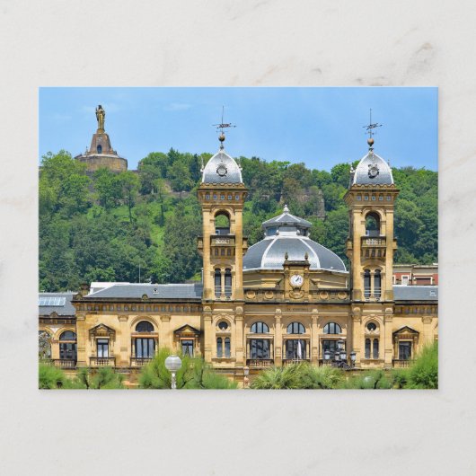 San Sebastian. Een uitzicht van het beeld van Chri Briefkaart (Voorkant)