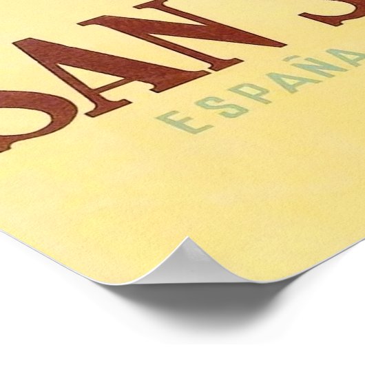 San Sebastian, een vrouw komt uit een schelp. Poster (Hoek)