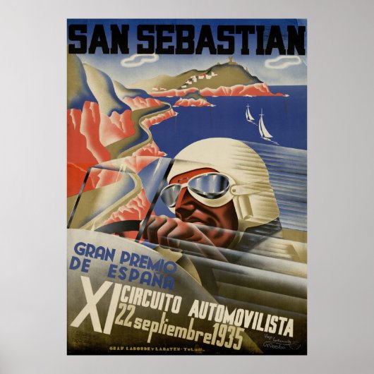 San Sebastian Gran Premio 1935 Poster (Voorkant)