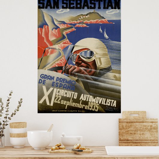 San Sebastian Gran Premio 1935 Poster (Keuken)