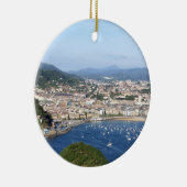 San Sebastian mooie schilderachtig kustlijn Keramisch Ornament (Rechts)