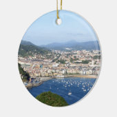 San Sebastian mooie schilderachtig kustlijn Keramisch Ornament (Links)