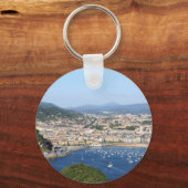 San Sebastian mooie schilderachtig kustlijn Sleutelhanger (Voorkant)