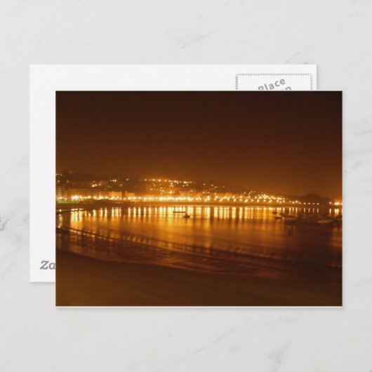 San Sebastian Night Lights Briefkaart (Voorkant / Achterkant)