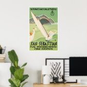 San Sebastian Poster Vintage Spanje Reis Kunst (Thuiskantoor)